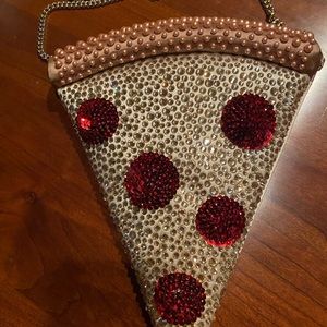 Kate Spade pepperoni pizza crystal purse